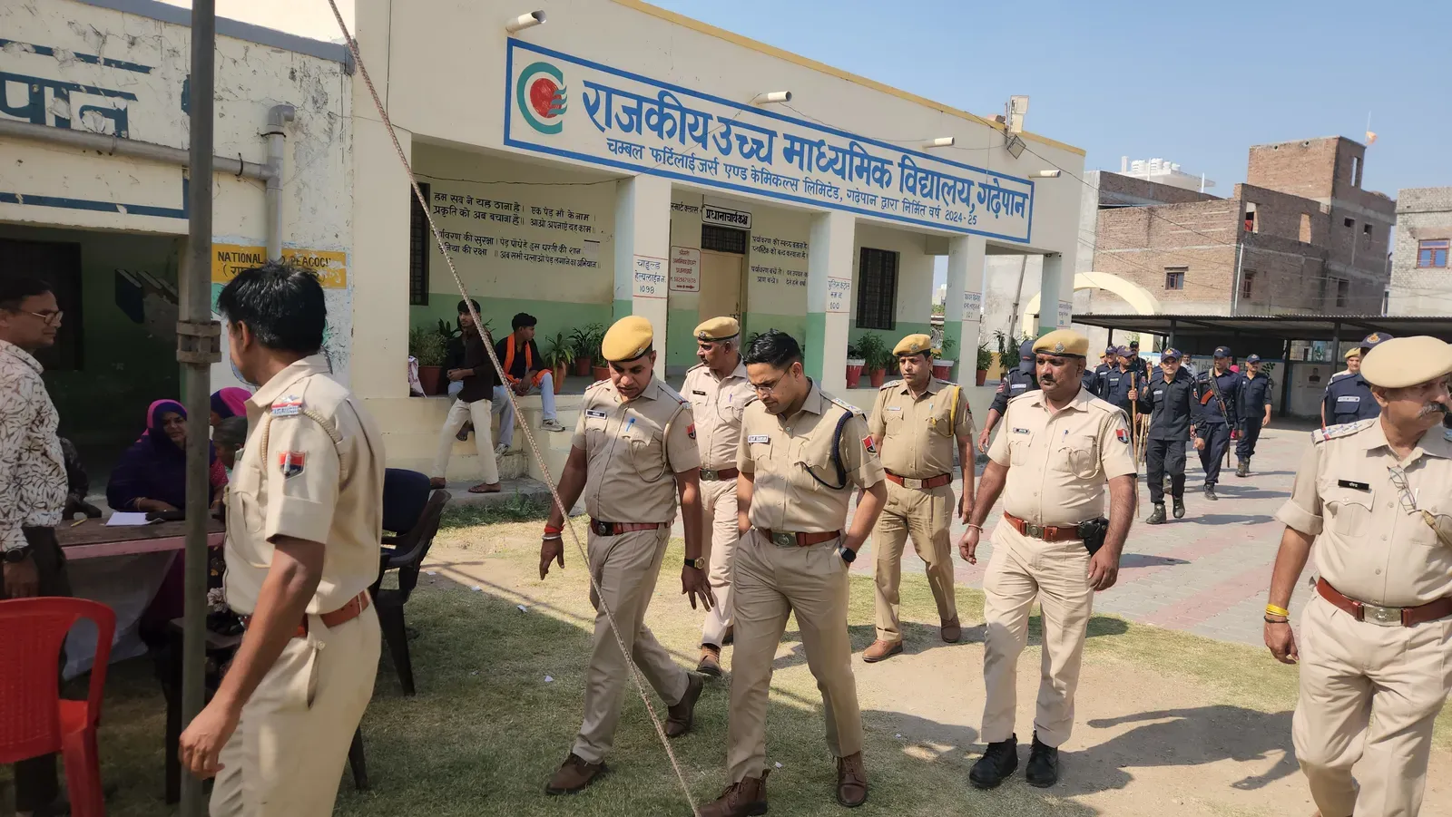 एसपी सुजीत शंकर ने सांगोद क्षेत्र के मतदान केंद्रों का किया निरीक्षण
