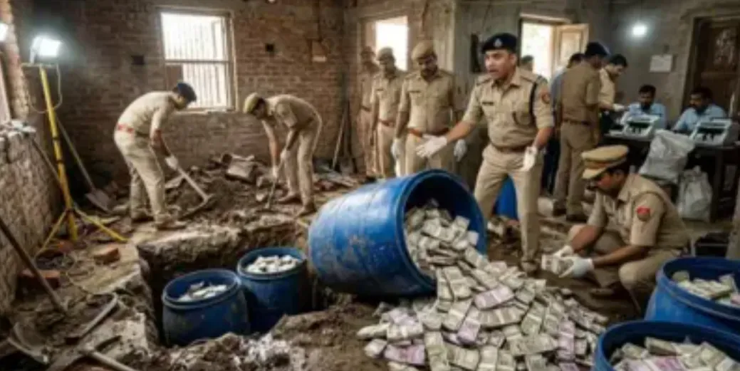 फर्श के नीचे दफन थे कई नीले ड्रम, खुदाई हुई तो उड़े पुलिस के होश... निकला 60 करोड़ का ''खजाना''